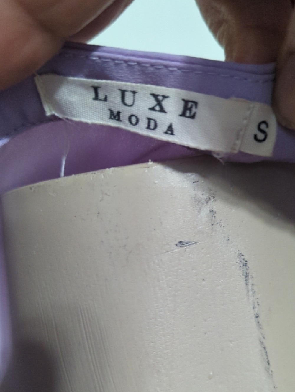 Ruffled Lilac Women's Blouse Pit To Pit 19 Inch - Picture 2 of 10